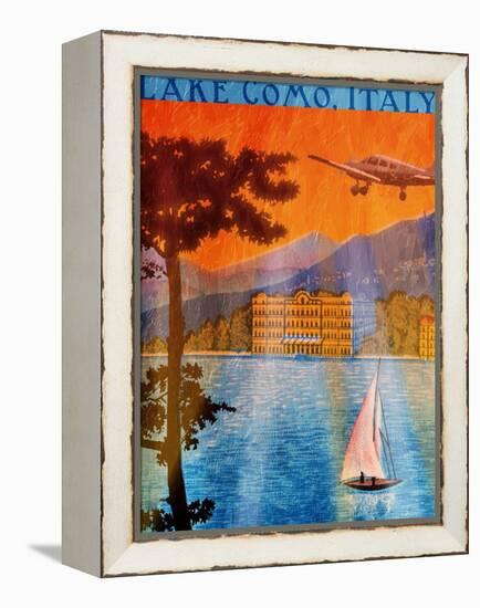 Lake Como-Jace Grey-Framed Stretched Canvas