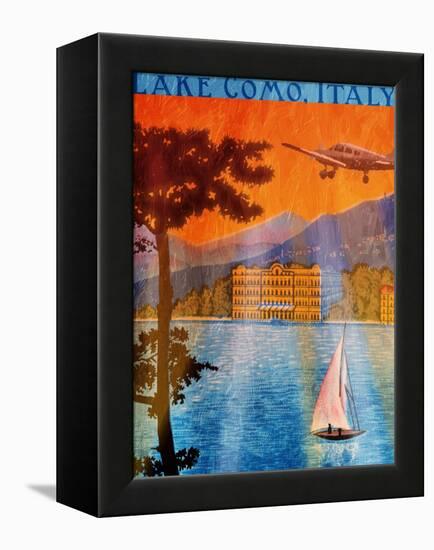 Lake Como-Jace Grey-Framed Stretched Canvas