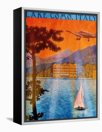 Lake Como-Jace Grey-Framed Stretched Canvas