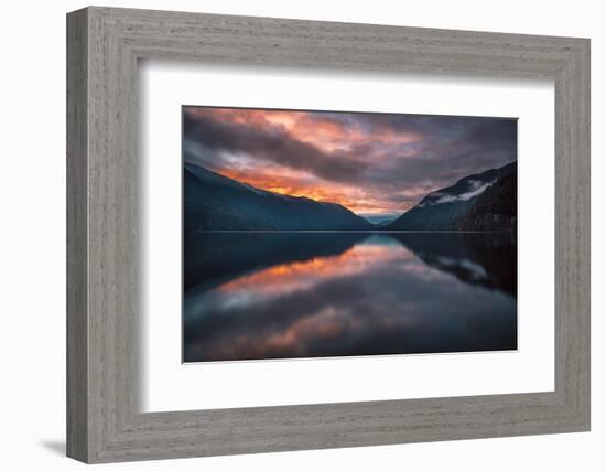 Lake Crescent in Sunset-Belinda Shi-Framed Photographic Print