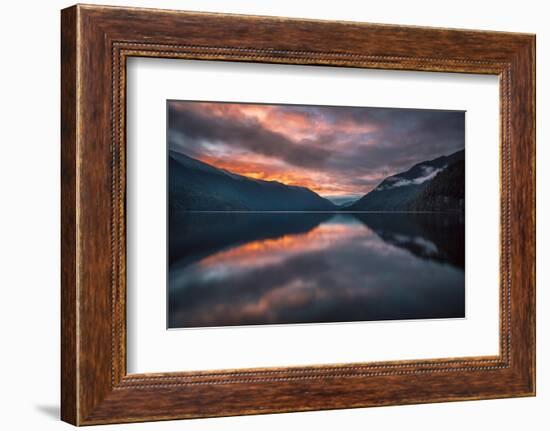 Lake Crescent in Sunset-Belinda Shi-Framed Photographic Print