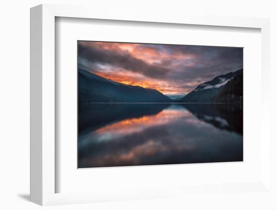 Lake Crescent in Sunset-Belinda Shi-Framed Photographic Print