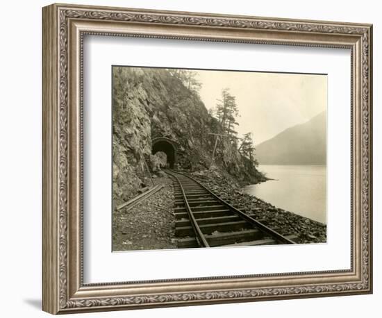 Lake Crescent Road, 1918-Asahel Curtis-Framed Giclee Print