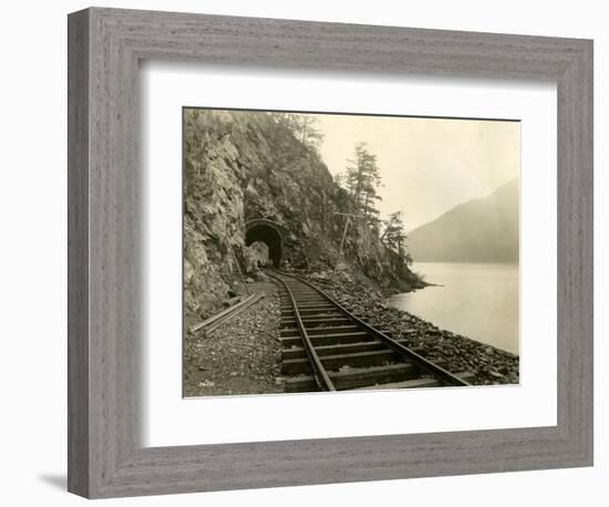 Lake Crescent Road, 1918-Asahel Curtis-Framed Giclee Print