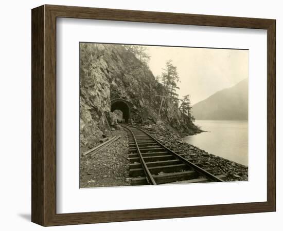 Lake Crescent Road, 1918-Asahel Curtis-Framed Giclee Print