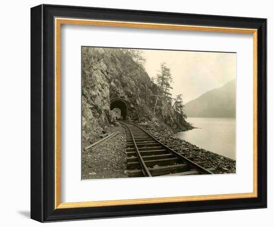 Lake Crescent Road, 1918-Asahel Curtis-Framed Giclee Print