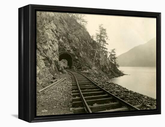 Lake Crescent Road, 1918-Asahel Curtis-Framed Premier Image Canvas