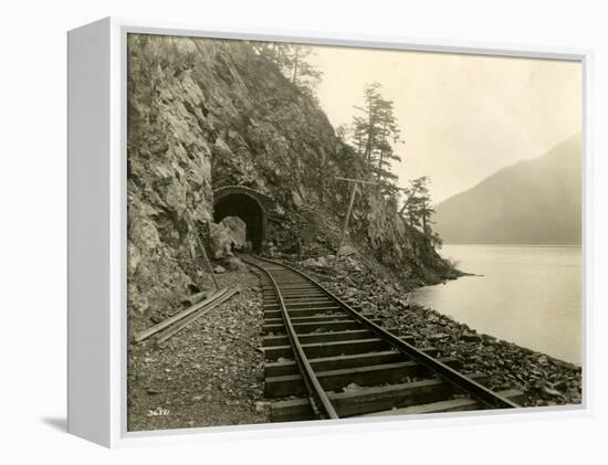 Lake Crescent Road, 1918-Asahel Curtis-Framed Premier Image Canvas