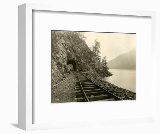 Lake Crescent Road, 1918-Asahel Curtis-Framed Premium Giclee Print