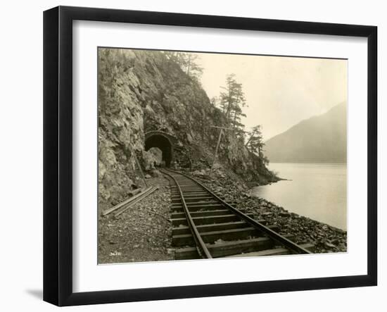 Lake Crescent Road, 1918-Asahel Curtis-Framed Giclee Print