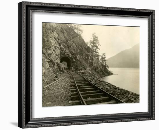 Lake Crescent Road, 1918-Asahel Curtis-Framed Giclee Print