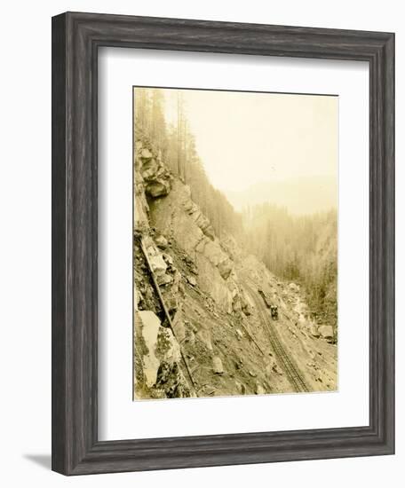 Lake Crescent Road, 1918-Asahel Curtis-Framed Giclee Print