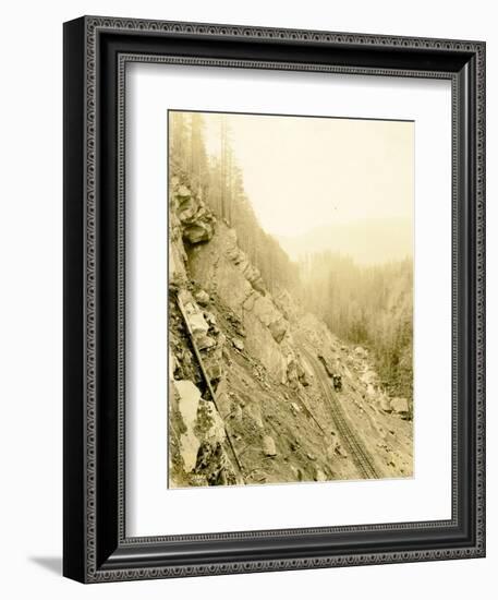 Lake Crescent Road, 1918-Asahel Curtis-Framed Giclee Print