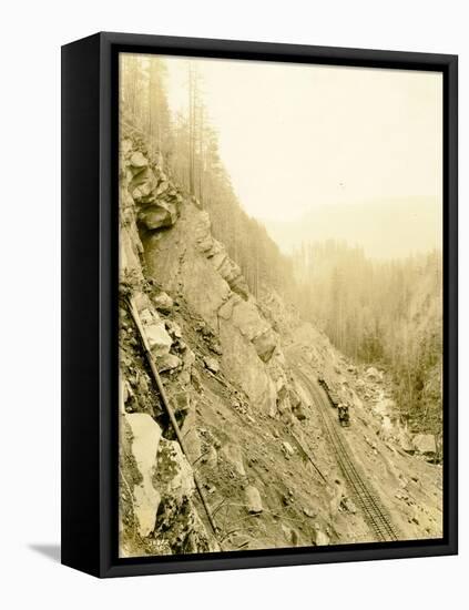 Lake Crescent Road, 1918-Asahel Curtis-Framed Premier Image Canvas