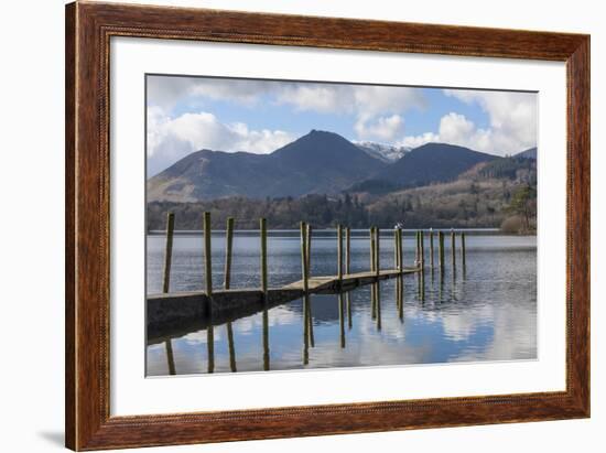 Lake Derwentwater, Barrow and Causey Pike, from the Boat Landings at Keswick-James Emmerson-Framed Photographic Print