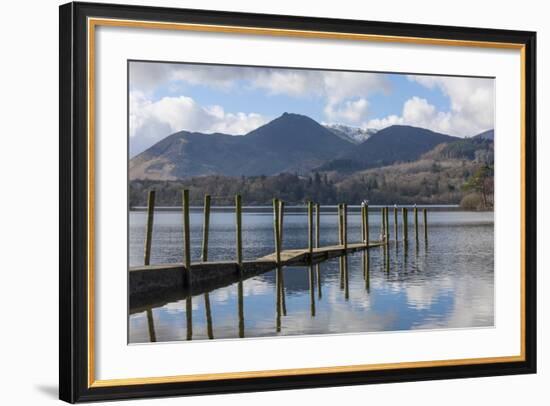 Lake Derwentwater, Barrow and Causey Pike, from the Boat Landings at Keswick-James Emmerson-Framed Photographic Print