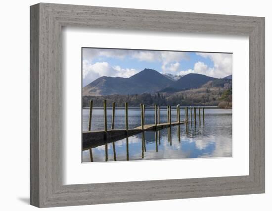 Lake Derwentwater, Barrow and Causey Pike, from the Boat Landings at Keswick-James Emmerson-Framed Photographic Print