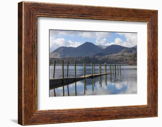 Lake Derwentwater, Barrow and Causey Pike, from the Boat Landings at Keswick-James Emmerson-Framed Photographic Print