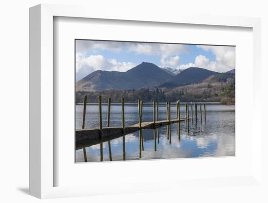 Lake Derwentwater, Barrow and Causey Pike, from the Boat Landings at Keswick-James Emmerson-Framed Photographic Print