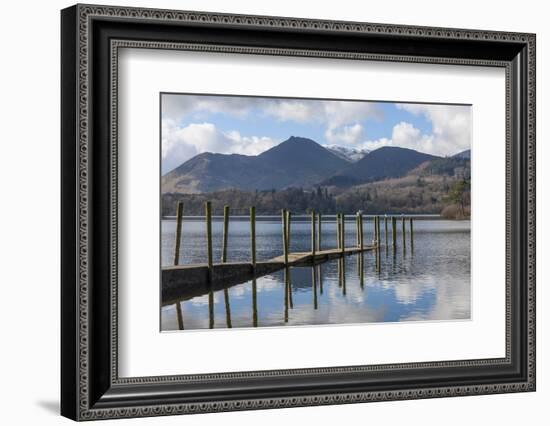 Lake Derwentwater, Barrow and Causey Pike, from the Boat Landings at Keswick-James Emmerson-Framed Photographic Print