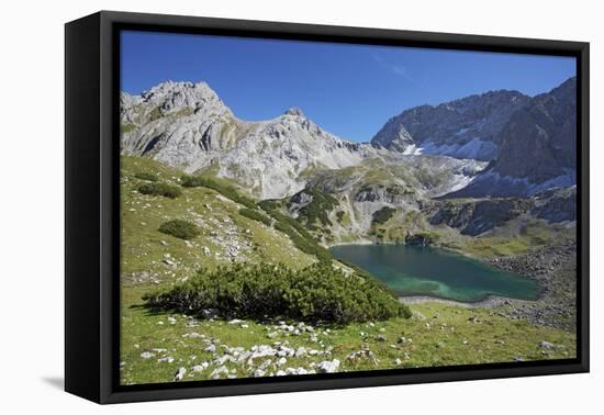 Lake Drachensee with Thajakopf and the Griesspitzen in the Miemingen Mountains Near Ehrwald-Uwe Steffens-Framed Premier Image Canvas