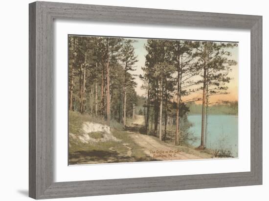 Lake Drive at Pinehurst, North Carolina-null-Framed Art Print