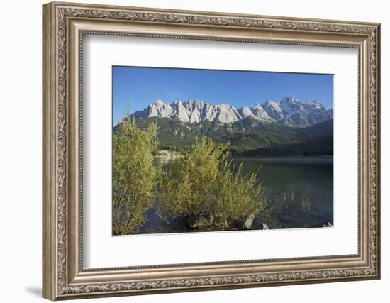 Lake Eibsee in Grainau Close Garmisch-Partenkirchen, Wetterstein Range with Zugspitze-Uwe Steffens-Framed Photographic Print