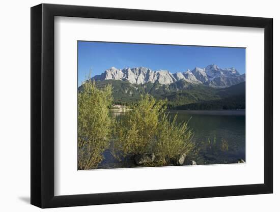 Lake Eibsee in Grainau Close Garmisch-Partenkirchen, Wetterstein Range with Zugspitze-Uwe Steffens-Framed Photographic Print