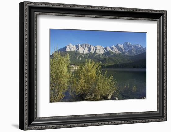 Lake Eibsee in Grainau Close Garmisch-Partenkirchen, Wetterstein Range with Zugspitze-Uwe Steffens-Framed Photographic Print