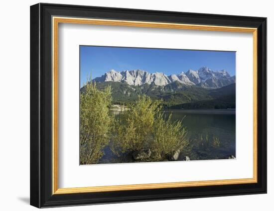 Lake Eibsee in Grainau Close Garmisch-Partenkirchen, Wetterstein Range with Zugspitze-Uwe Steffens-Framed Photographic Print