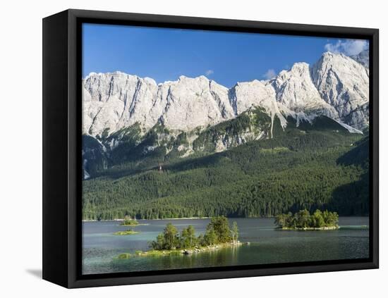 Lake Eibsee with Mt. Zugspitze, Bavaria, Germany-Martin Zwick-Framed Premier Image Canvas