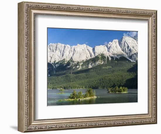 Lake Eibsee with Mt. Zugspitze, Bavaria, Germany-Martin Zwick-Framed Photographic Print