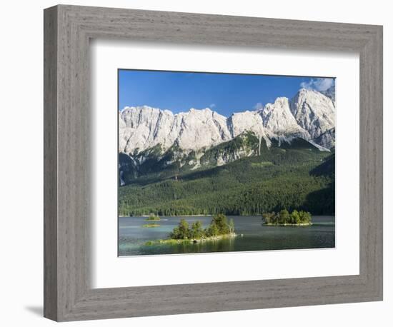 Lake Eibsee with Mt. Zugspitze, Bavaria, Germany-Martin Zwick-Framed Photographic Print