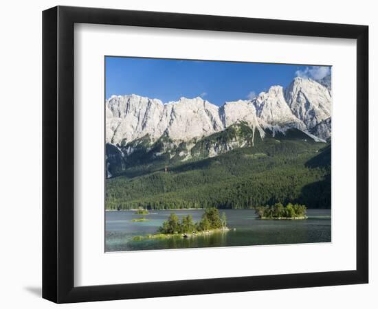 Lake Eibsee with Mt. Zugspitze, Bavaria, Germany-Martin Zwick-Framed Photographic Print