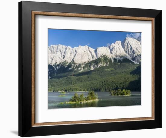 Lake Eibsee with Mt. Zugspitze, Bavaria, Germany-Martin Zwick-Framed Photographic Print