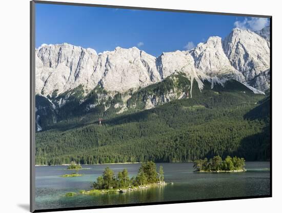 Lake Eibsee with Mt. Zugspitze, Bavaria, Germany-Martin Zwick-Mounted Photographic Print