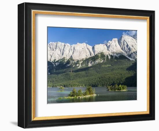 Lake Eibsee with Mt. Zugspitze, Bavaria, Germany-Martin Zwick-Framed Photographic Print