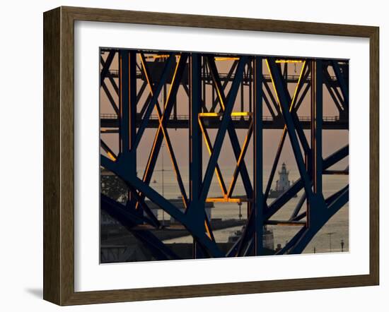 Lake Erie, Cleveland, Ohio, USA-Alan Copson-Framed Photographic Print