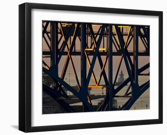 Lake Erie, Cleveland, Ohio, USA-Alan Copson-Framed Photographic Print