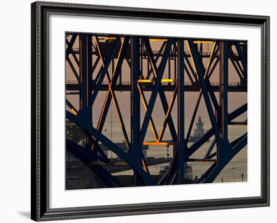 Lake Erie, Cleveland, Ohio, USA-Alan Copson-Framed Photographic Print