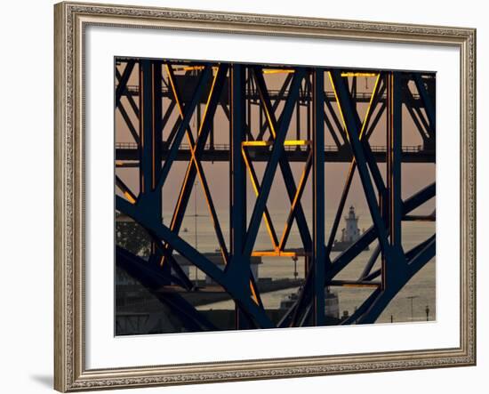 Lake Erie, Cleveland, Ohio, USA-Alan Copson-Framed Photographic Print