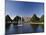 Lake, Fountain and Ornamental Trees in Hampton Court Palace Grounds, Near London-Nigel Blythe-Mounted Photographic Print