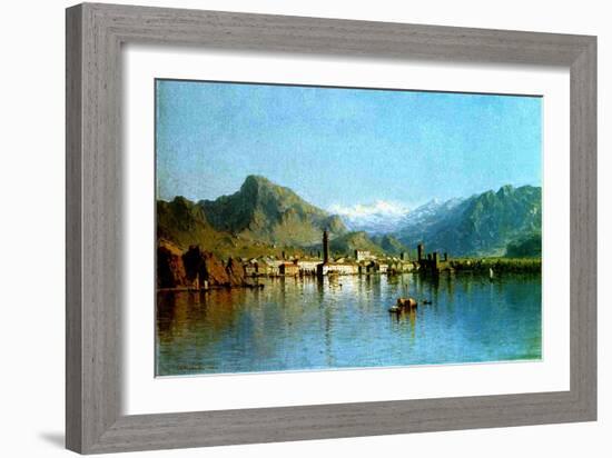 Lake Garda, Italy, 1863-Sanford Robinson Gifford-Framed Giclee Print