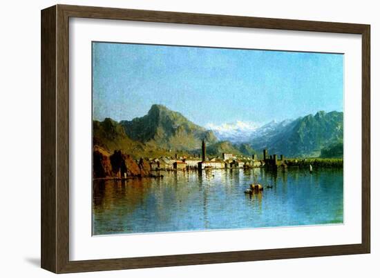 Lake Garda, Italy, 1863-Sanford Robinson Gifford-Framed Giclee Print