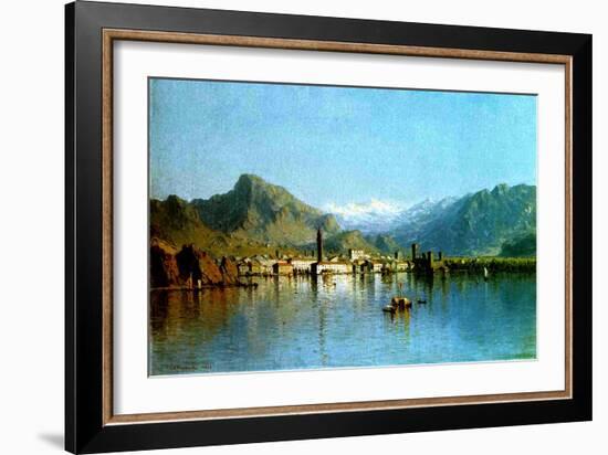 Lake Garda, Italy, 1863-Sanford Robinson Gifford-Framed Giclee Print