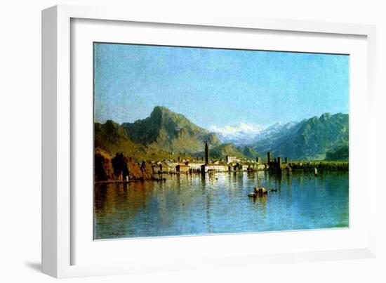 Lake Garda, Italy, 1863-Sanford Robinson Gifford-Framed Giclee Print
