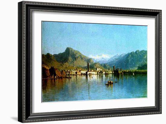 Lake Garda, Italy, 1863-Sanford Robinson Gifford-Framed Giclee Print