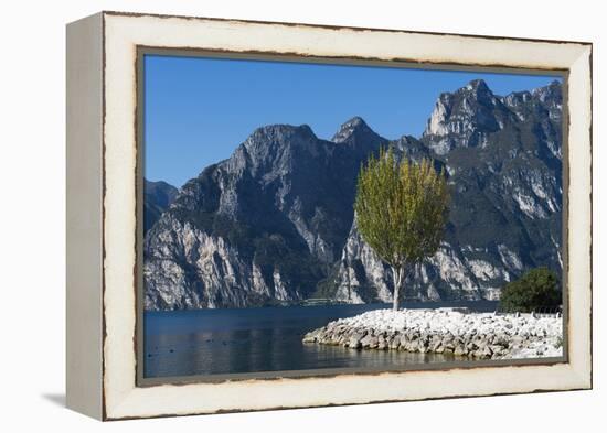 Lake Garda, Torbole, Beach, Trentino, Italy, Mountain Lake, Holiday Region, Relaxing, Vacation-Frank Fleischmann-Framed Premier Image Canvas