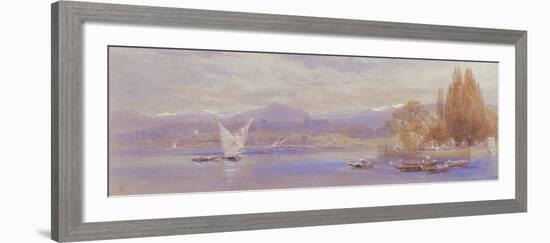 Lake Geneva, 19Th Century (Watercolour)-Myles Birket Foster-Framed Giclee Print