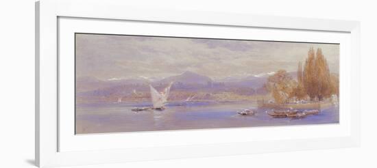 Lake Geneva, 19Th Century (Watercolour)-Myles Birket Foster-Framed Giclee Print